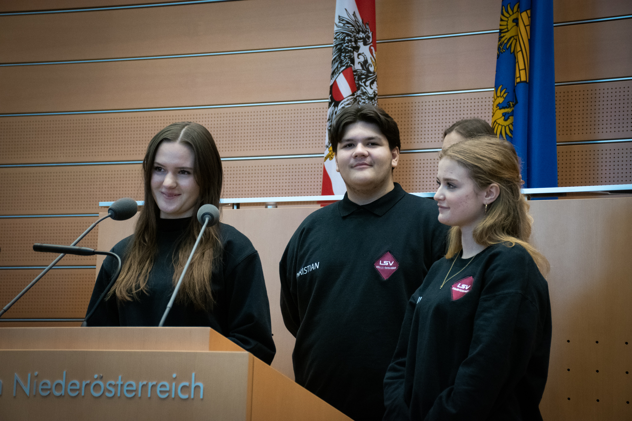 Organisatoren des Schüler:innenparlaments im Gespräch